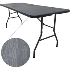 STAY ELIT - Mesa Plegable Portátil - 180cm Tipo Madera