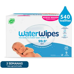 WATER WIPES - Toallitas sin alcohol para bebé waterwipes 540 unidades