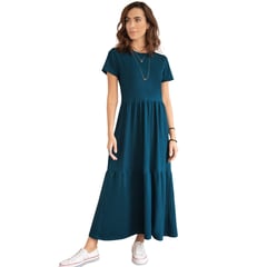 RUTTA - Vestido Largo Para Mujer Azul Petroleo Oscuro
