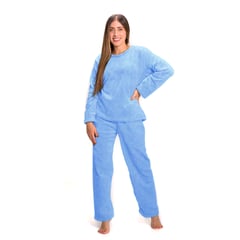 ROMANELLA - Pijama Térmica Jimena Para Mujer (Sensación Piel de Conejo) AZUL