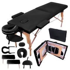 STAY ELIT - Camilla para masaje plegable portátil y reclinable color negro lenivé