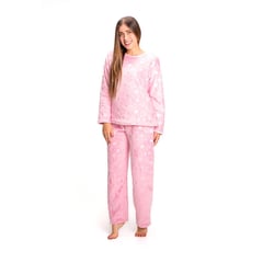 ROMANELLA - Pijama Térmica Jimena Para Mujer Rosada (Sensación Piel de Conejo)