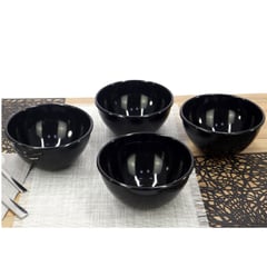 MACUIRA - Set 4 Bowls en Peltre 700ml Acabado Negro Profundo