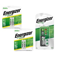 ENERGIZER - Cargador de Pilas MINI + 4 Pilas AAA