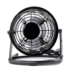 GENERICO - Ventilador USB Portátil Ángulo Ajustable Ligero Y Silencioso - Negro