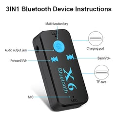 GENERICO - Adaptador Bluetooth para Carro Radio Jack 3 . 5mm