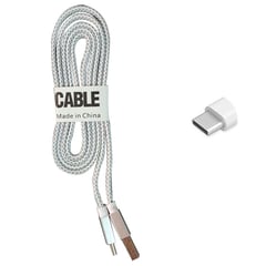 PLATINA - CABLE TIPO C BLANCO TIPO TELA PLANO