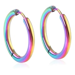 DAYOSHOP - Aretes Candonga Lisa Acero Unisex