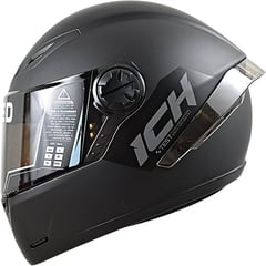 ICH - Casco moto integral certificado 501r negro visor oscuro