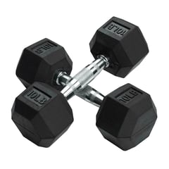 SVELFIK - Par Mancuernas Hexagonales Pesas Gym Ejercicio 10lb