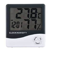 GENERICO - Reloj Termómetro Digital Higrómetro Medidor Temperatura Humedad