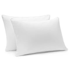 GENERICO - Set 2 Almohadas Tipo Hotelera Funda Blanca 70x50 Tuacol