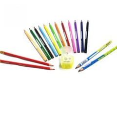 ARTESCO - Kit colores jumbox12 + 2 lápices jumbo+2 lápices rojos+sacapunta doble