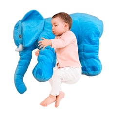 KISSES - Peluche almohada 60cm Elefante P13003 Azul