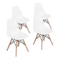 URBAN DESIGN - Sillas Eames Silla Minimalista Moderna Paquete De 4 - Unico