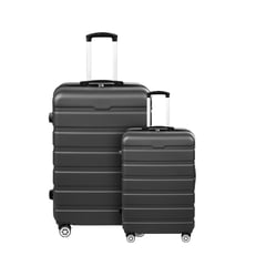 TRAVEL ELITE - Set Kit 2 Maletas Rigidas Grande Bodega Mano 4 Ruedas Viaje