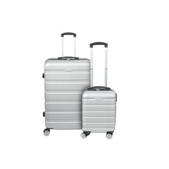 TRAVEL ELITE - Set Kit 2 Maletas Rigidas Mediana Bodega Mano 4 Ruedas Viaje