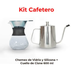 AMBER STYLE - Chemex 400ml tetera cuello de cisne acero inoxidable 600ml