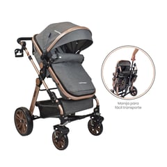 HAPPY BABY - Coche Para Bebe Tipo Moisés Alizze Gris