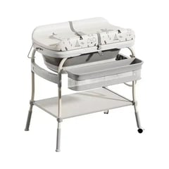 KIDSHOP - Soporte Y Bañera Bebe Con Cambiador Niño Tina Gris BA-5