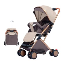 KIDSHOP - Coche Para Bebe Paseador Tipo Maleta + Toldillo BEIGE 609-1