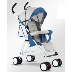 KIDSHOP - Coche para bebe paseador tipo sombrilla liviano azul 701-2