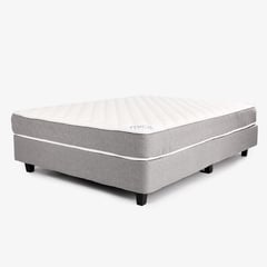 MICA - Colchón con Base Cama Semidoble Firme Ortopédico Resortado Praga 120 x 190 cm + Almohada