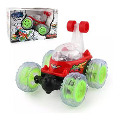 KIDSHOP - Carro Loco Recargable Control Remoto Acrobacias 360 Juguete rojo