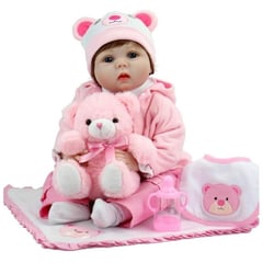 KIDSHOP - Muñeca realista de 55cm muñeco de bebé Reborn AccesoriosTina