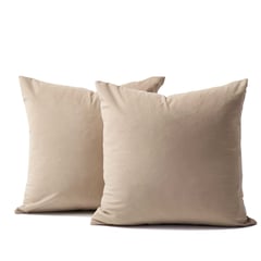 BANZAY - Cojin X2 Decorativo Cuadrado En Tela - Beige