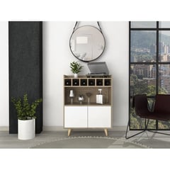 RTA MUEBLES - Mueble bar bora brb 6194 rovere + blanco