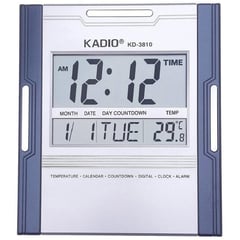 KIDSHOP - Reloj digital de pared y mesa cuadrado kadio kd-3810 azul