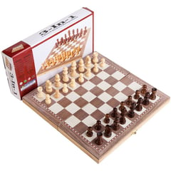 JUGUETERIA EXPRESS - Juego de mesa 3 en 1 ajedrez, damas y backgammon