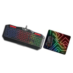 FANTECH - Combo Gamer Teclado Mouse y Mousepad P31