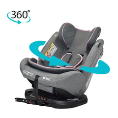 PRIORI - Silla Carro Bebe First Plus 360 º ISOFIX Gris Rosa