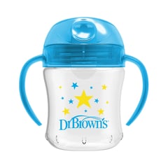 DR BROWNS - Vaso Entrenador Para Bebe de 6 Oz Azul Estrellas