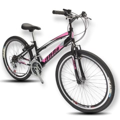 ATILA - Bicicleta todoterreno para niña Rin 24 18 cambios negra