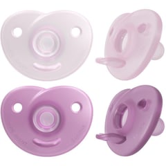 AVENT - Chupo soothie de entretención 0-6 meses x 2 scf099/22 rosa