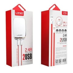 LDNIO - Cargador 2 Puertos Usb + Cable Usb Tipo C