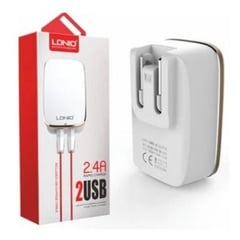 LDNIO - Cargador 2 Puertos Usb + Cable Usb Android