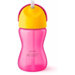 AVENT - Vaso pitillo con boquilla 10oz niña scf798/02 rosado