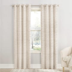 CASATUA - Cortina Blackout 100% Anti Luz, 2 Paños 140x220 TexturaLino - Beige