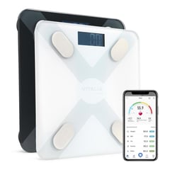 LINKON - Balanza Bascula Pesa Digital Inteligente Vitalia Bluetooth - Blanco