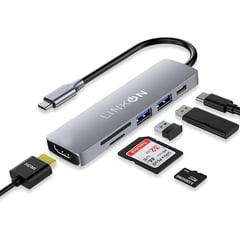 LINKON - Hub Usb C Adaptador Multipuerto 6 En 1 Para Mac Macbook Win