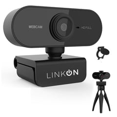 LINKON - Webcam Camara Web Fullhd 1080p Usb Microfono +tripode