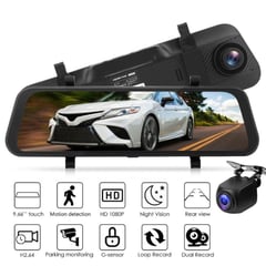 GENERICO - Espejo Retrovisor Con Camara Táctil Dual 1080p Fullhd M1 Pro