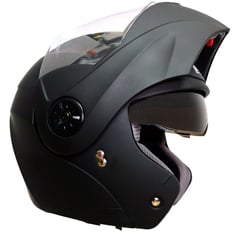 ICH - Casco moto 3110 abatible certificado dot negro mate