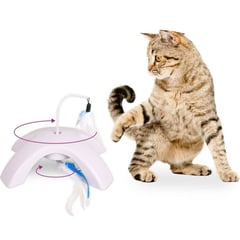 FLAMINGO - Juguete Electrónico Interactivo Con Plumas Para Gato Premium