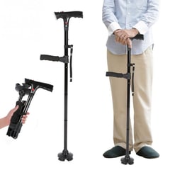 GENERICO - Baston Trusty Cane Plegable Con Luz Led Base Articulada