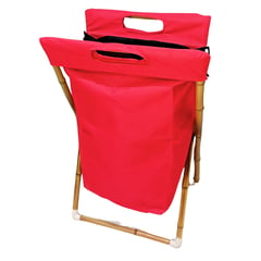 YEIJO - Cesta para Ropa Plegable Bambú Rojo